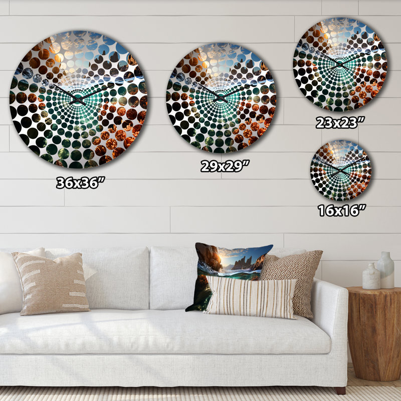 Horloge murale Coral Reefs In Australie Nature Coastal II - Coastal Waves, Petit
