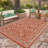 Reversible Outdoor Area Rug – Waterproof & UV Resistant Plastic Carpet – Modern Gray Design – Easy to Clean – 9x18ft-895378003-895378013
