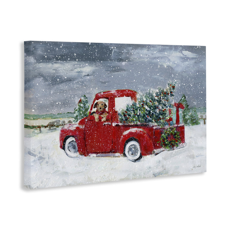 Toile K9 Christmas Time, conception de Sally Swatland, H 20 po x l 30 po