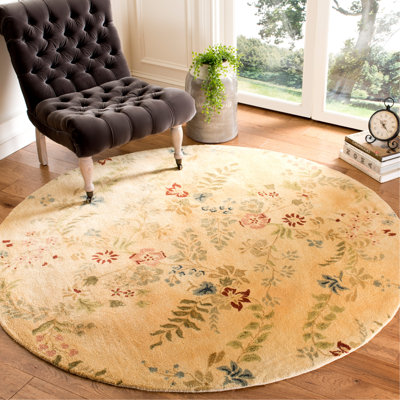 Tapis floral en laine touffeté à la main Jakahri Metro