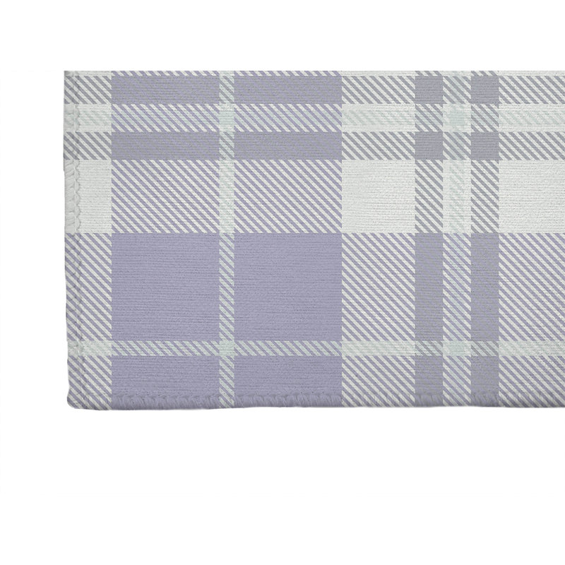 Tartan Block Non-Slip Outdoor Rug, Runner 2'6" x 8'