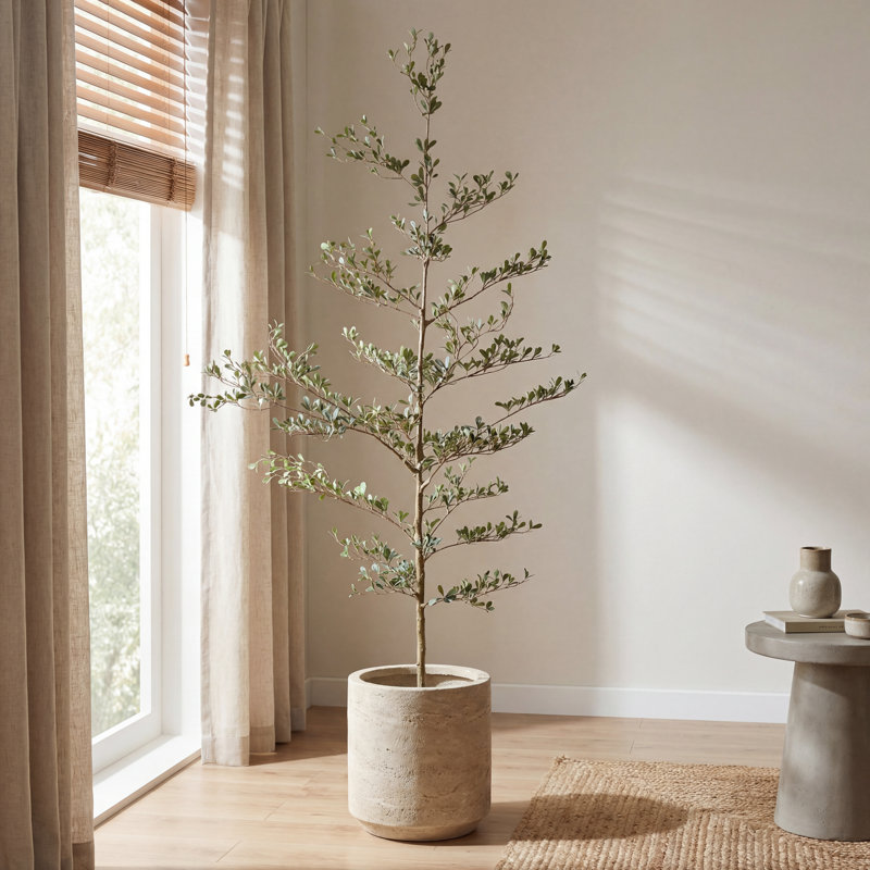 7pi d'olivier noir artificiel en pot, plantes d'olivier en pot réalistes pour la décoration intérieure et extérieure