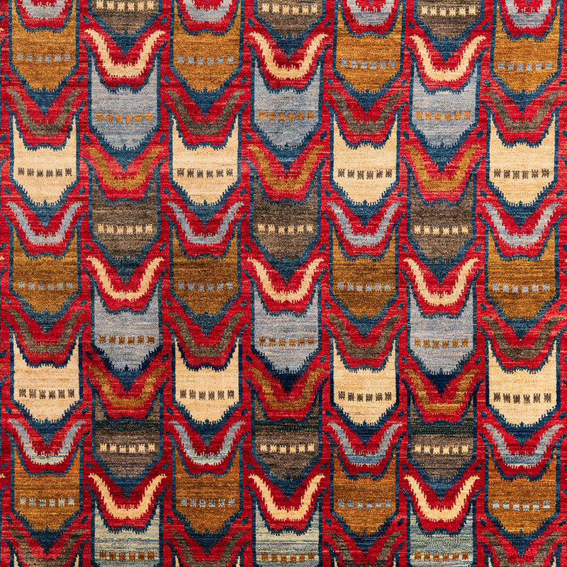 Tapis abstrait moderne 4226, Carré 3 pi