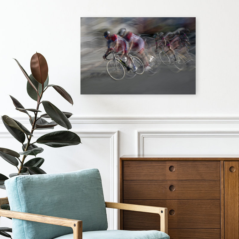 «Dynamic Cycling Motion», impression murale contemporaine, 16" H x 24" W