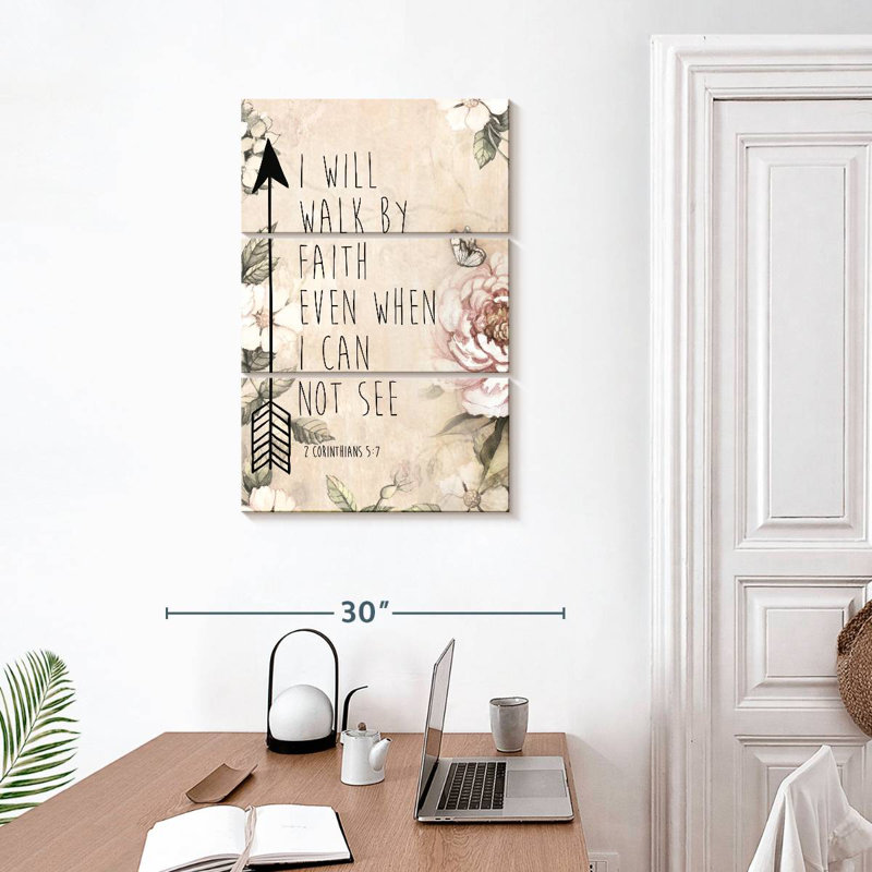 Tergel Walk By Faith Scripture, H 32 po x l 20 po