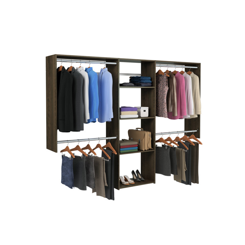 Jax 48" W - 96" W Closet System Kit, Truffle