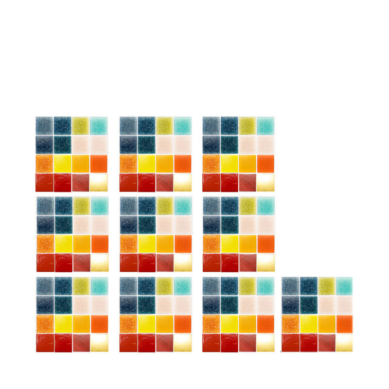 10pc Crystal Tile Stickers DIY Self-Adhesive Wall Stickers
