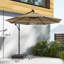 Parasols de patio extensibles et durables, polyester brun clair, conception extérieure moderne
