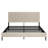 Beige King Bed Frame With Headboard - Metal For High Stability, Comfortable Sleep, Easy Bedroom Setup Size Bandaged Iron Frame, Noiseless Modern Decor