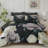 7-Piece Large-Scale Floral Comforter Set Vintage Botanical Print Duvet Cover Set Bed in a bag-122608132-122608138