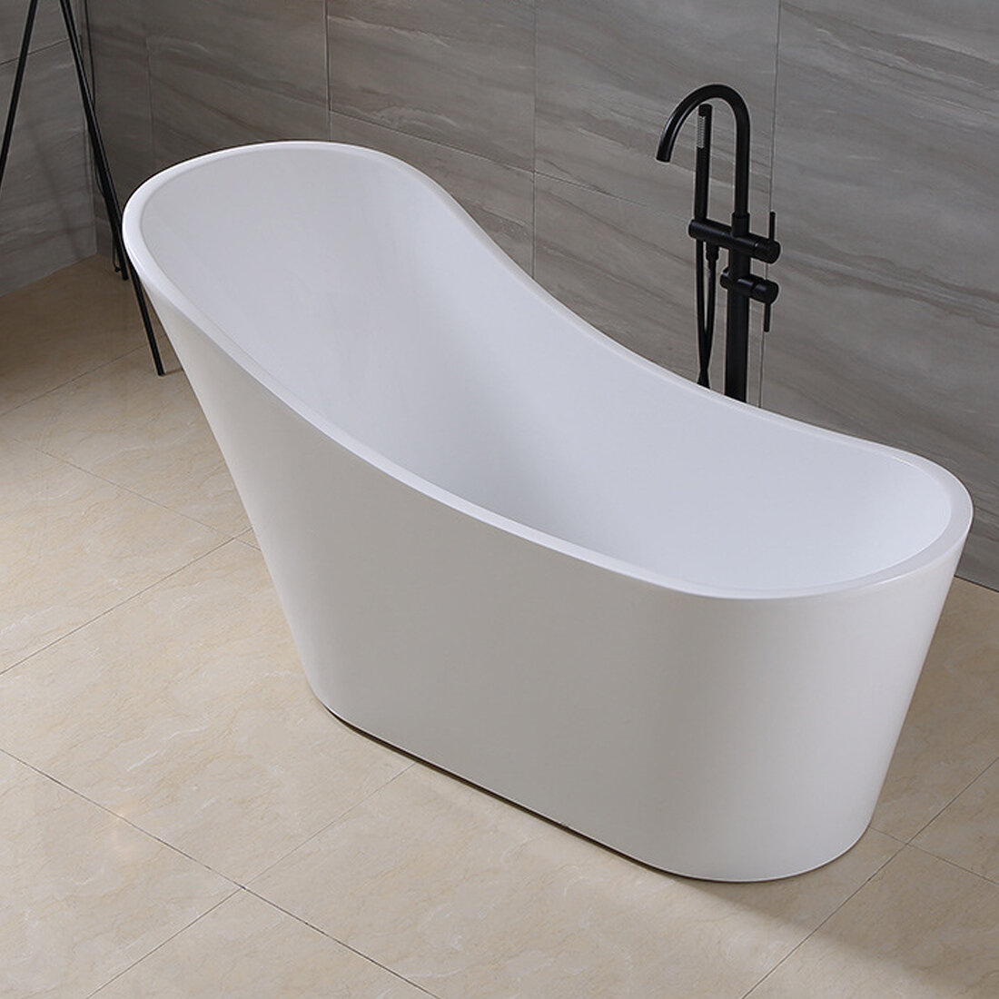 Wrought Studio Chaylynn 59 x 28 Freestanding Soaking Bathtub & Reviews