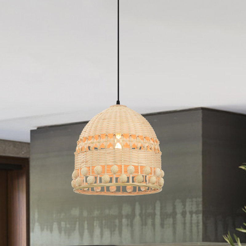 Luminaire suspendu simple noir à 1 lumière Utsav