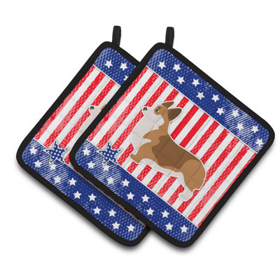 Trinx Patriotic Striped Polyester Potholder