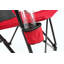 Chaise de jardin robuste à haut dossier avec support 250LBS, chaise pliante portative avec porte-gobelet - rouge