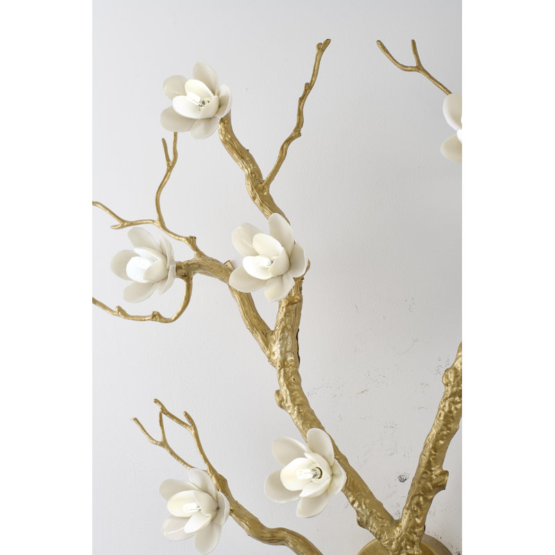 Transitional 6 Light Brass branch Wall Sconce