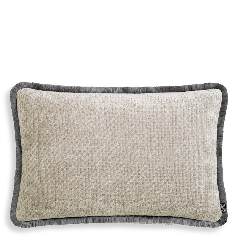 Paia Pillow Cover & Insert, Gray/Light Gray, 15.75"H x 23.62"W