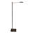 Lewis 52'' Black With Satin Nickel Task Floor Lamp