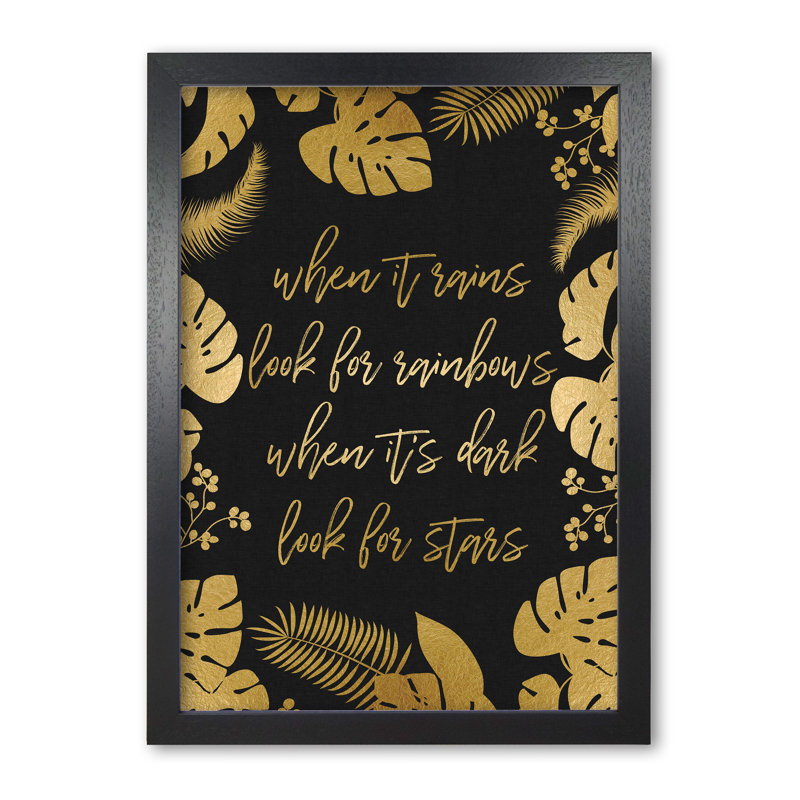 When It Rains - Print, 30 cm H x 21 cm W x 5 cm D, Black Grain Frame
