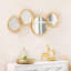 Art mural 3D en métal pour la maison - doré avec finition miroir, l 42,25 po x H 22 po et miroir