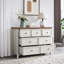 Commode 7 tiroirs Beige - Optimisez l'organisation de votre salon avec commode de rangement spacieuse à 7 tiroirs pour accessoires