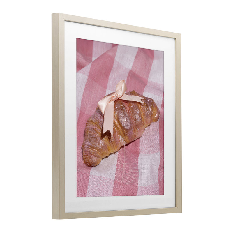 Glam Ribbon Croissant, reproduction encadrée sous verre, conception par Lish Creative, 21 x 17