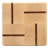 Wood Square 4 Piece Coaster Set