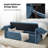 Aristides Modern 61''W Upholstered Storage Bench with Pillows Designed to Resemble Elephant Ears-2102708147