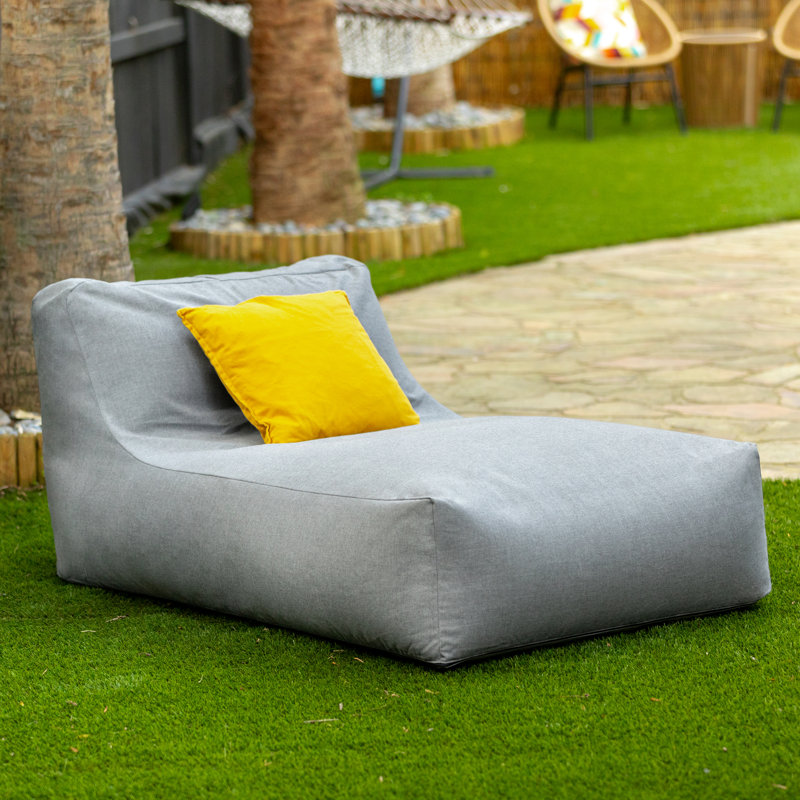 Stephonie Coza Outdoor Sun Lounger - Luxurious Giant Outdoor Chaise, Granite