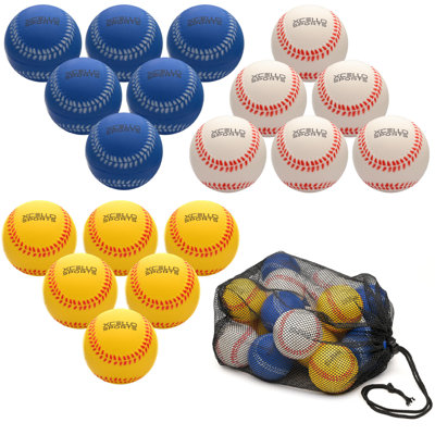 Xcello Sports 9 in. Foam Baseballs Assorted Colors