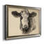 «Charcoal Cow I», reproduction sur toile encadrée-790439825