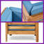Ensemble modulaire de charmante causeuse d'extérieur avec structure en bois d'acacia et coussins résistants aux intempéries-774937835
