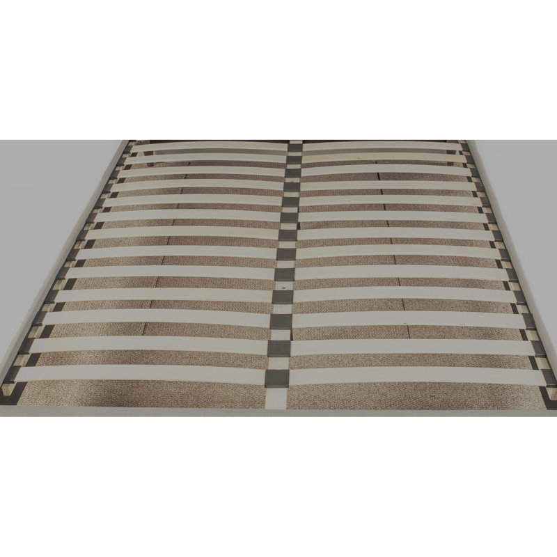 Très grand lit tapissier gris avec 2 tiroirs polyvalents
