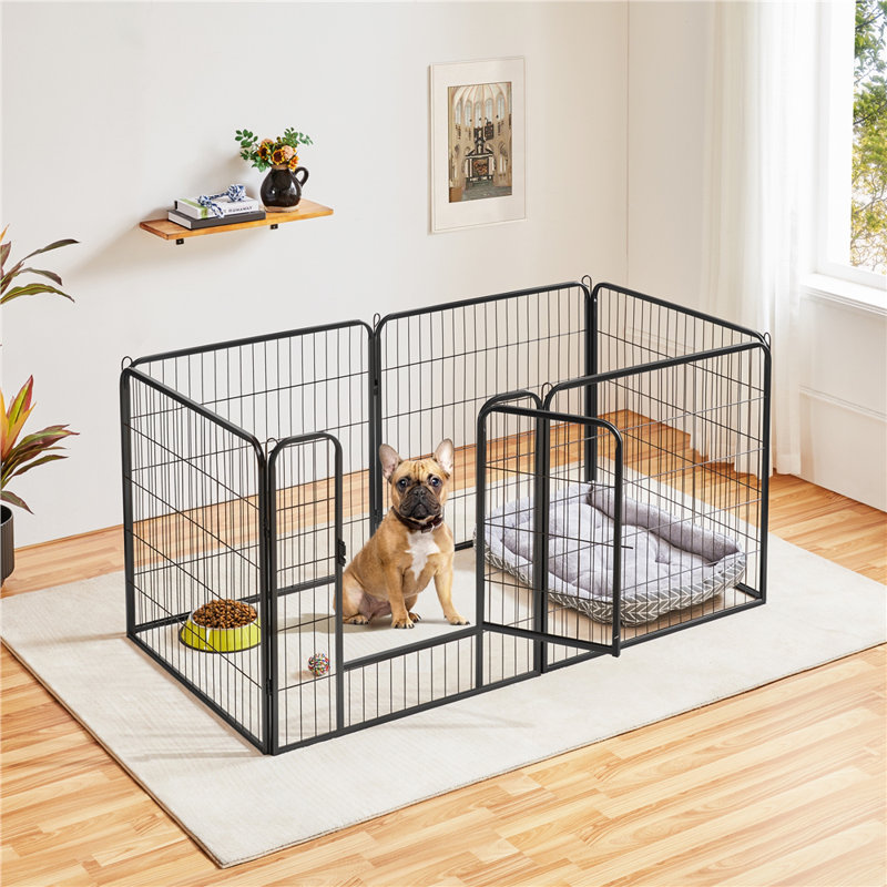 Exercise Heavy Duty Metal Pet Pen with Doors (Set of 6), 32''H