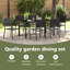 7 Piece Garden Dining Set Poly Rattan-21127486