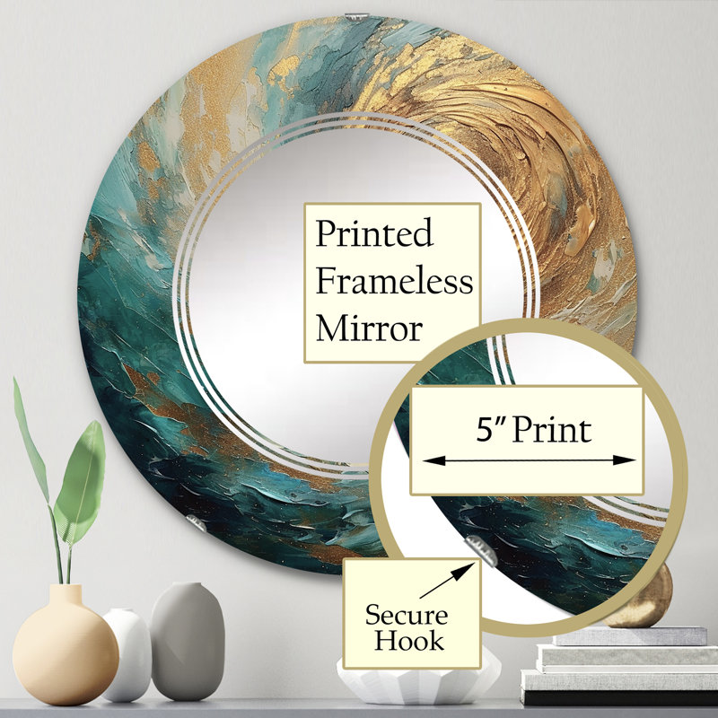 Wensess - Modern Wall Mirror Round, 24 po x 24 po