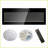 Electric Fireplace, 50 Inch Recessed/Wall Mounted with Remote, Multi-Color Flame | Tempered Glass+Sheet Metal-2035434309