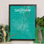 Saginaw City Map - No Frame Print-1644252430