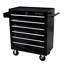 Rangement à outils roulant avec 6 tiroirs et serrure, pour usage industriel - Commode coffre noir