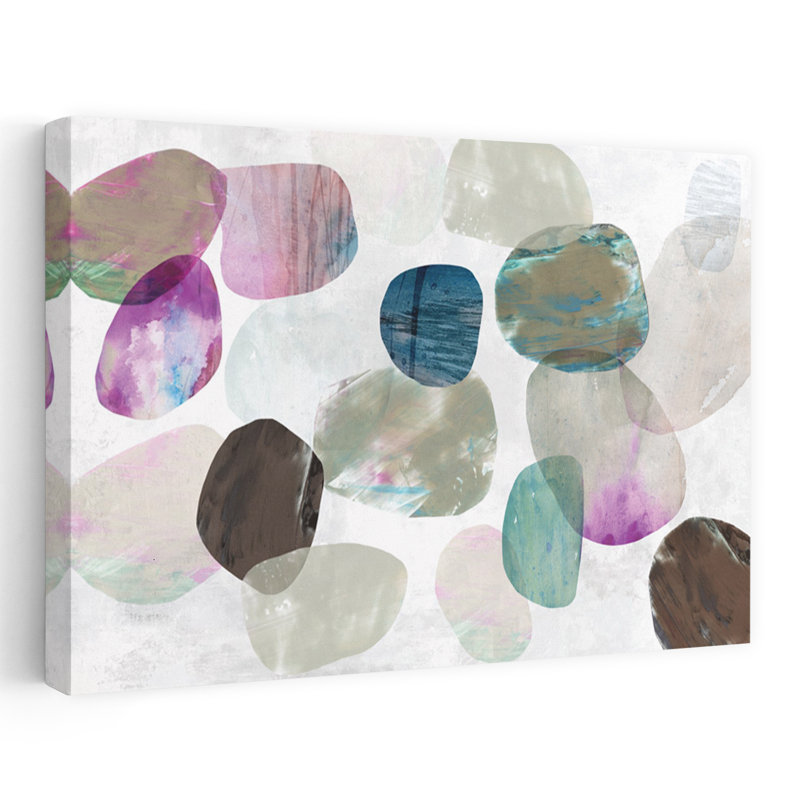 Marbre I, art organique moderne abstrait, H 16 po x l 24 po