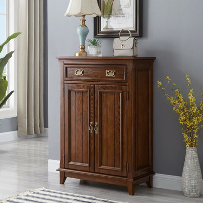 Walnut Solid Wood Shoe Storage Bench