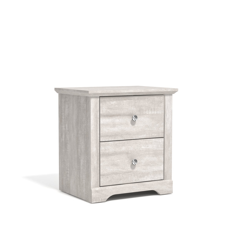 Kepner 2 Drawer Nightstand Color White High Gloss