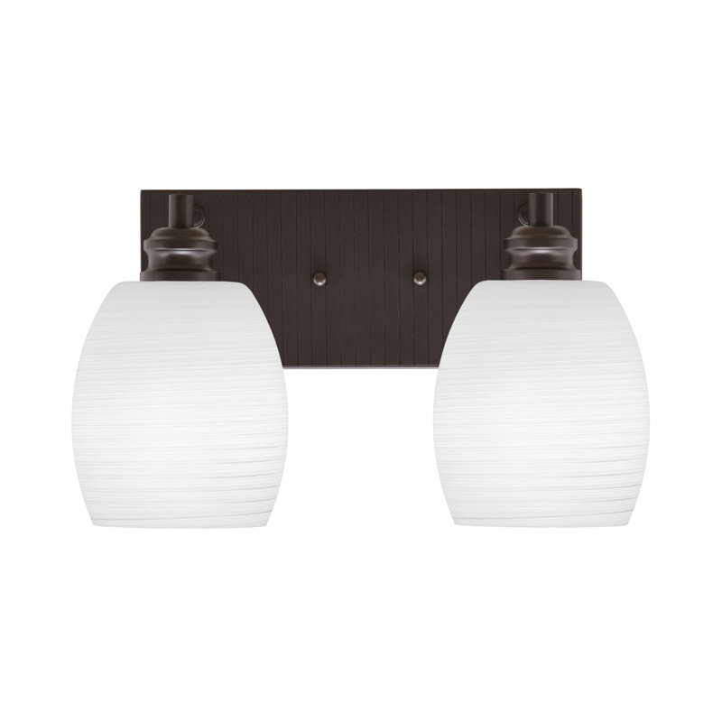 Éclairage pour meuble-lavabo à 2 lumières Ashong, Espresso, Orange