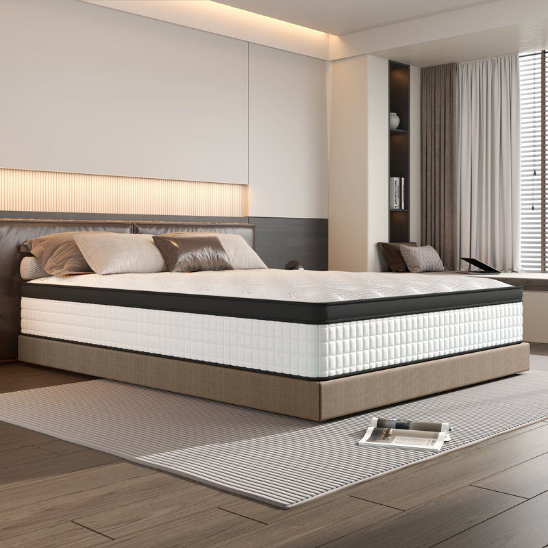 10"/12" Firm Hybrid Mattress Memory Foam with Pocket Spring Mattress In A Box, 12", King