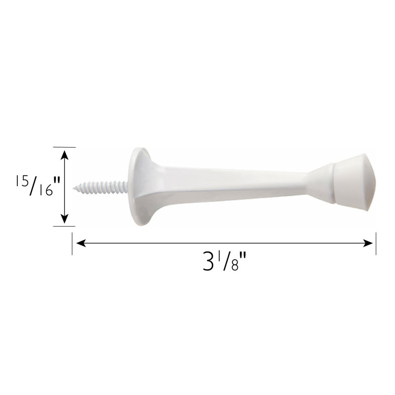 Butoir de porte en acier, 10, Blanc