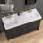 Solid Surface 61" Double Bathroom Vanity Top In White Bathroom Countertop With Sink