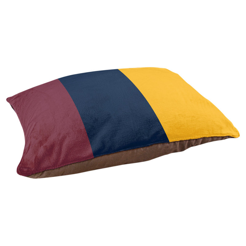 Coussin Cleveland, Très grand (l 50 po x P 40 po x H 17 po), Vin / bleu marine / or