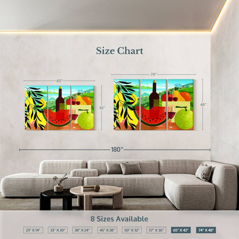 Yarlin Fruits And Wine, 42" H x 65" W