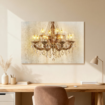 Scène et paysage urbain, lustre élégant en cristal, art mural décoratif
