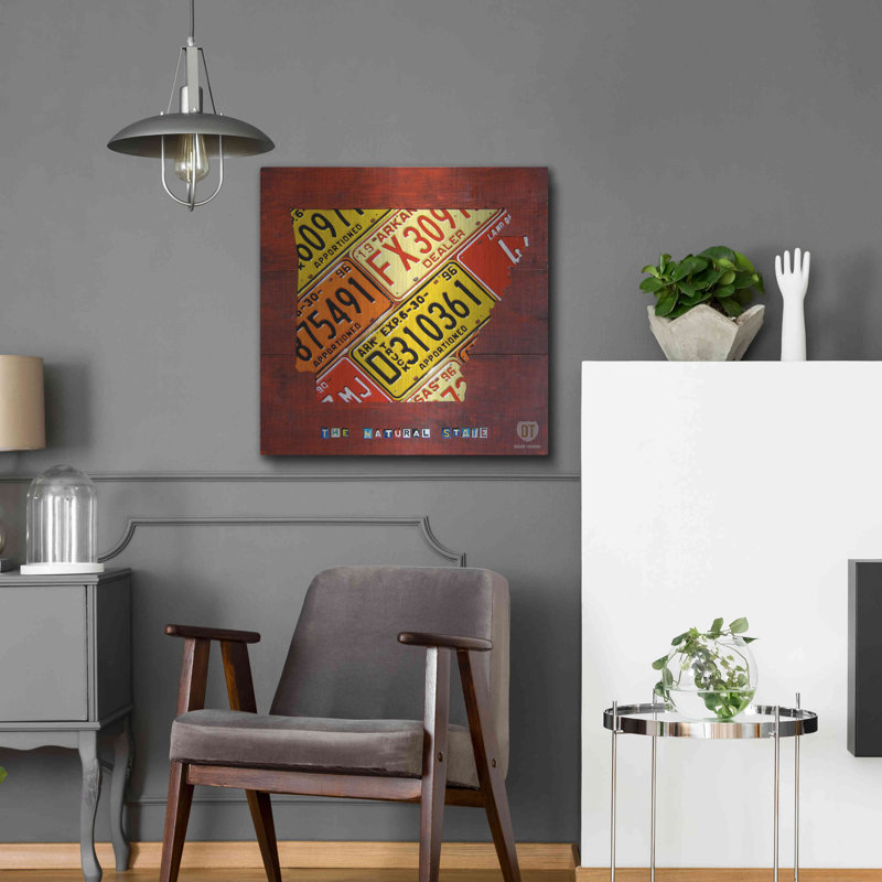 «Arkansas Map» par Design Turnpike, H 24 po x l 24 po