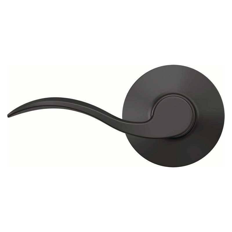 Accent Lever Hall and Closet Lock, Matte Black